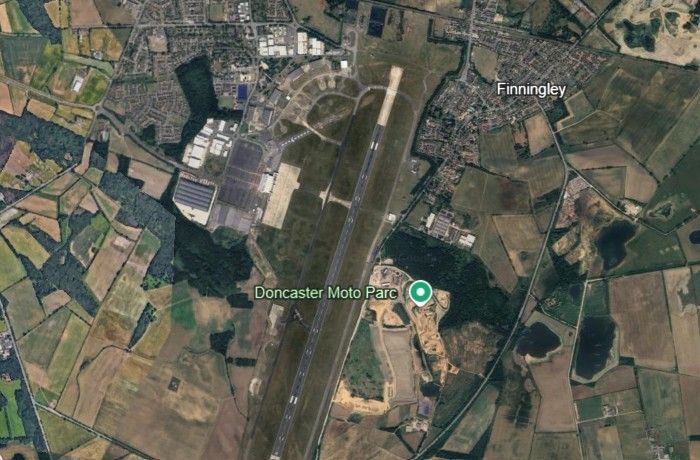 Aerial view of Doncaster Airport. Airport Taxi Huddersfield.