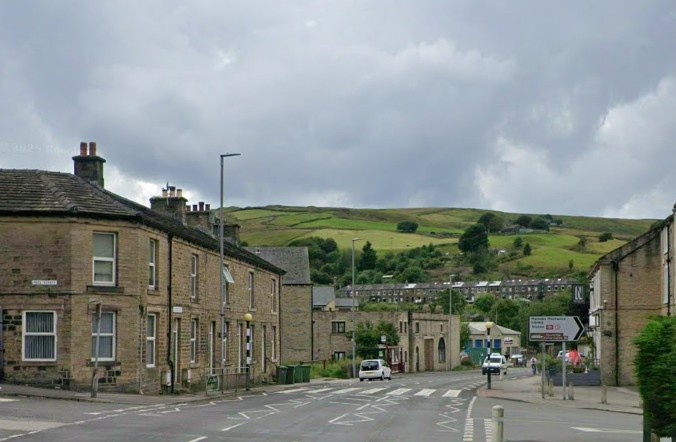 Street view of Marsden centre. Airport Taxi Huddersfield.