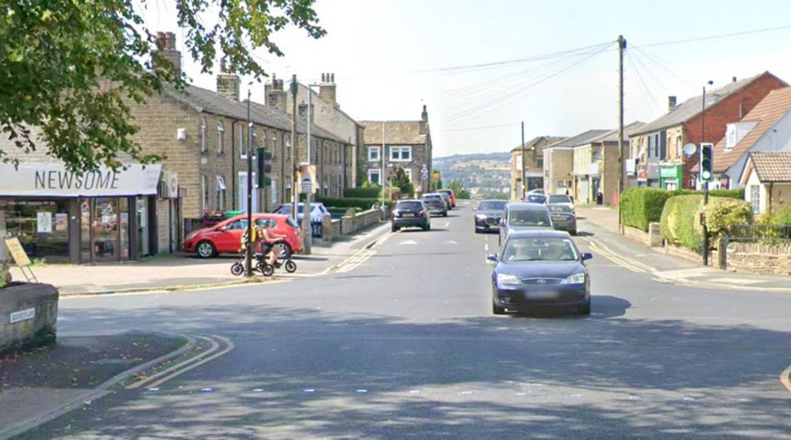 Street view of Newsome. Airport Taxi Huddersfield.