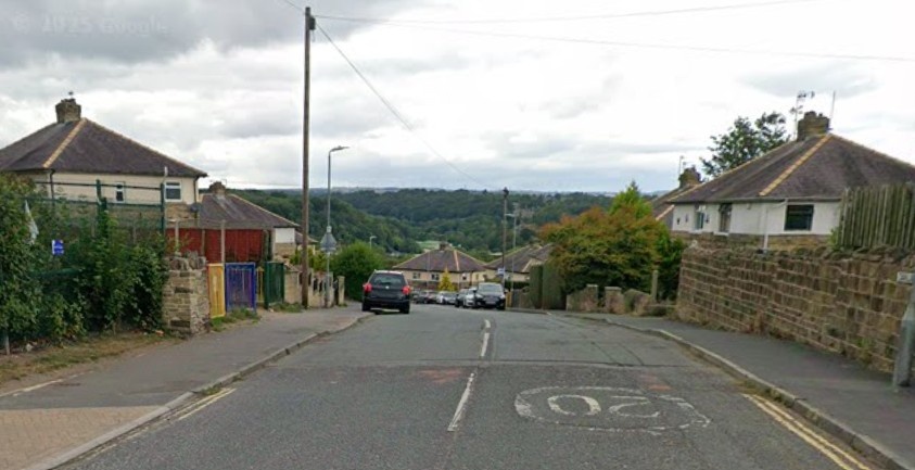Street view of Rastrick. Airport Taxi Huddersfield.